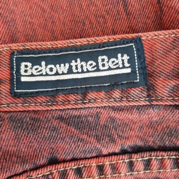 BELOW THE BELT Overdyed Acid Wash Jeans High Waisted Vintage Sz 10 - Picture 9 of 9